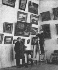 Installation of an exposition of a museum of the fine arts. 1930th years