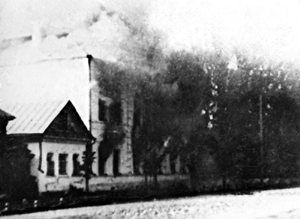 The Nazis set to buildings in the town before leaving December 16, 1941