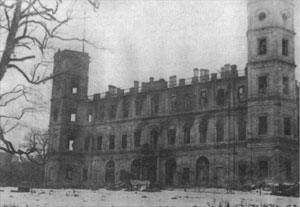 Destructions in the Gatchina palace